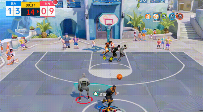 全明星街球派对詹姆斯怎么打3