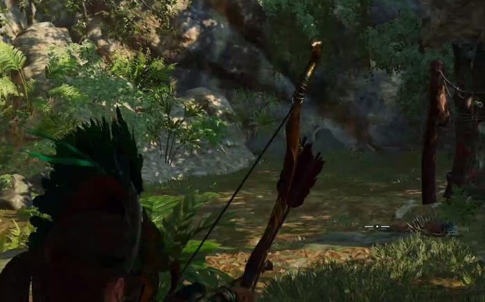 古墓丽影弓箭怎么放大射三个人_古墓丽影射两只箭