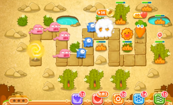 保卫萝卜2第66关怎么过_保卫萝卜2第66关攻略图解法视频