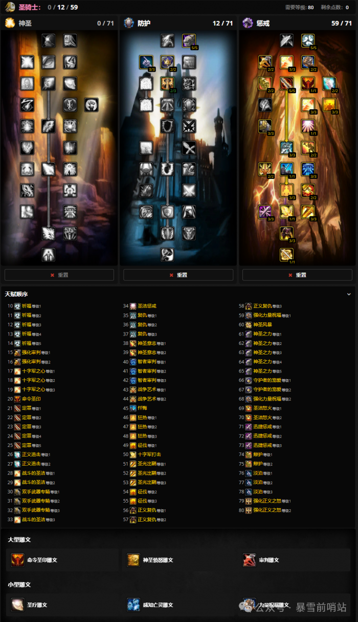 魔兽世界时光服圣骑士练级天赋雕文_魔兽世界圣骑士天赋加点