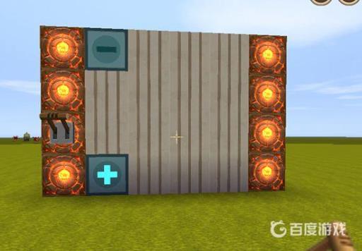 迷你世界里面的电动门怎么做?3