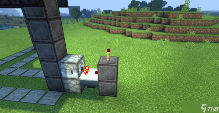 《我的世界》全自动按钮岩浆门建造教学16